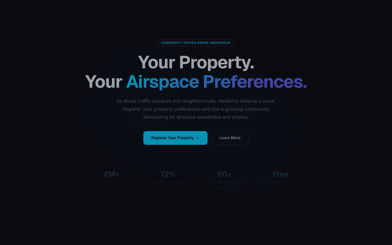 NoFlySpace homepage